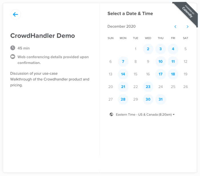 demostración de crowdhandler